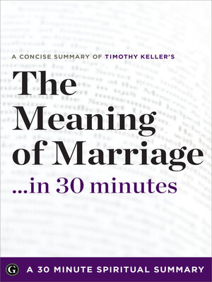 The Meaning of Marriage - ebook